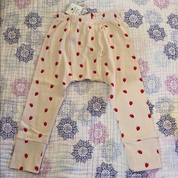 kate quinn Other - NWT Kate Quinn pants in off white cream colored with red strawberries 🍓